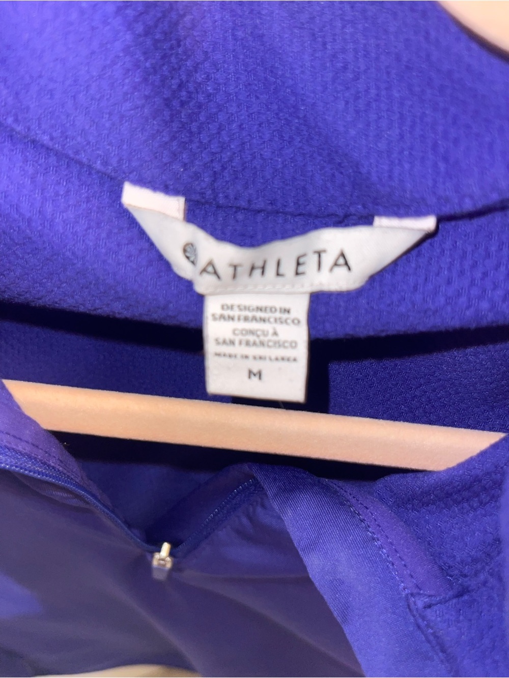 Athleta Women's Quarter-Zip Pullover - Deep Purple - Picture 2 of 2